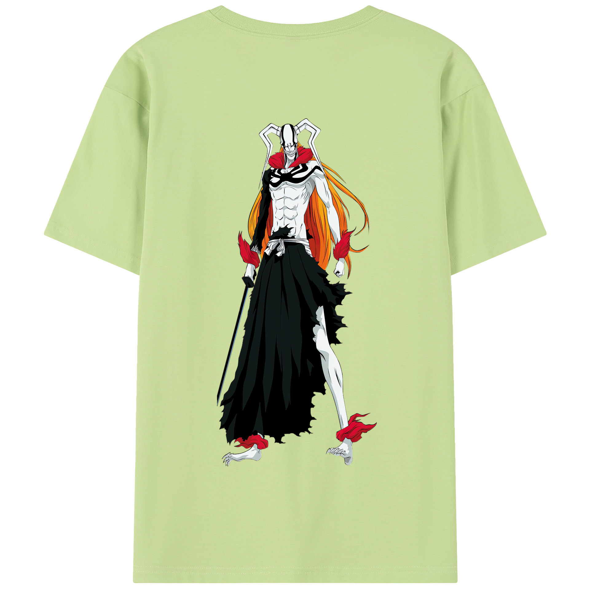 （画像用） ブリーチ 黒崎一護（くろさき いちご）BLEACH Kurosaki Ichigo 綿100％半袖Tシャツ（背面プリント）